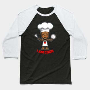 Cute Alien Adorable Chef Cook Cooking Superhero Baseball T-Shirt